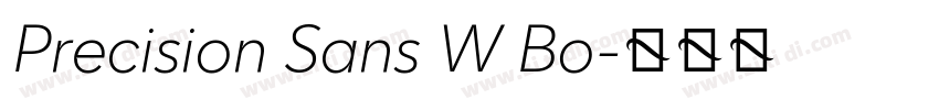Precision Sans W Bo字体转换
